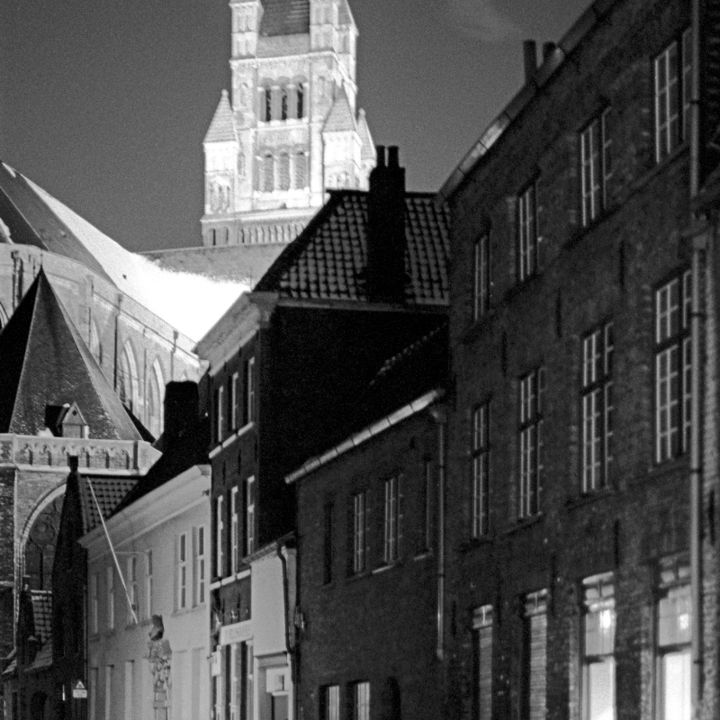 Night Scene in Brugge.  -MF