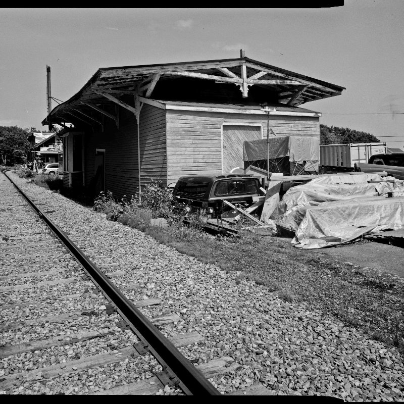 Historic Newcastle, Me railroad bldg.  LF
